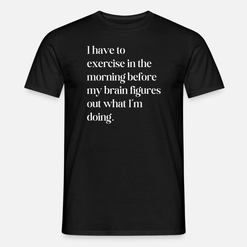 Bewegung am Morgen - Männer T-Shirt - Schwarz