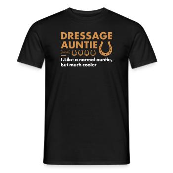 Cavalier Tante Définition Dressage - T-shirt homme - noir - Devant - AI Model Male 178 light (178cm)