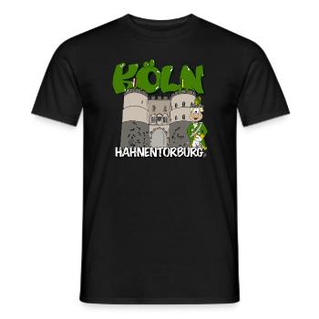 Köln Karneval Hahnentorburg grün gelb Funke Shirt - Männer T-Shirt - Schwarz - Vorne - AI Model Male 178 light (178cm)
