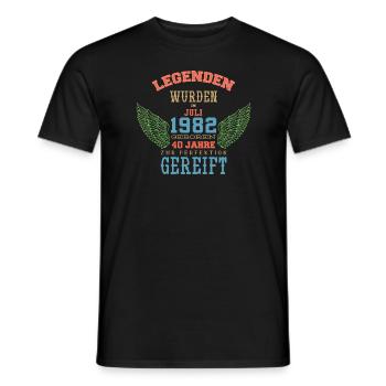 Juli 1982 - 40. Geburtstag Geschenk. Awesome. - Männer T-Shirt - Schwarz - Vorne - AI Model Male 178 light (178cm)
