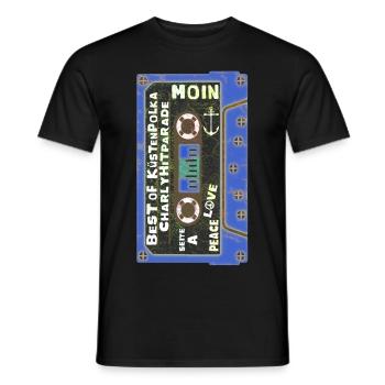 Moin - Side A - Compact Cassette MC Coast - Men's T-Shirt - black - Front - AI Model Male 178 light (178cm)