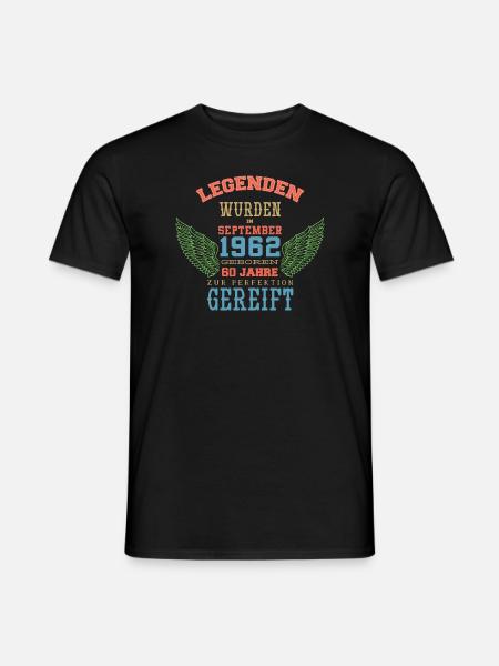 September 1962 - 60. Geburtstag Geschenk. Awesome. - Männer T-Shirt - Schwarz