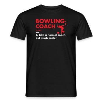 Sport Coach Definition Bowling - Männer T-Shirt - Schwarz - Vorne - AI Model Male 178 light (178cm)