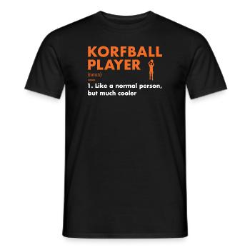 Sport Player Definition Korfball - Men's T-Shirt - black - Front - AI Model Male 178 light (178cm)