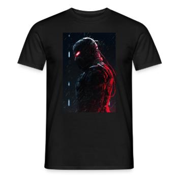 Neon Cyber Future Warrior #7 - Männer T-Shirt - Schwarz - Vorne - AI Model Male 178 light (178cm)