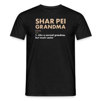 Shar Pei Grand-mère Définition - T-shirt homme - noir - Devant - AI Model Male 178 light (178cm)