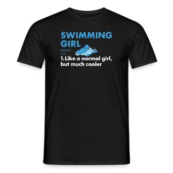 Sport Fille Natation - T-shirt homme - noir - Devant - AI Model Male 178 light (178cm)