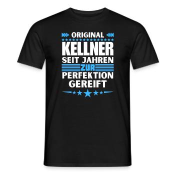 Waiters matured to perfection - Men's T-Shirt - black - Front - AI Model Male 178 light (178cm)