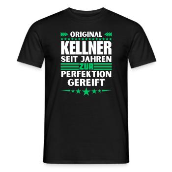 Waiters matured to perfection - Men's T-Shirt - black - Front - AI Model Male 178 light (178cm)