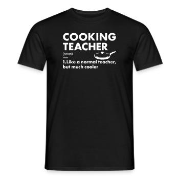 Cuisinier Enseignant Définition Cuisine - T-shirt homme - noir - Devant - AI Model Male 178 light (178cm)