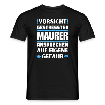Ne parlez pas à des maçons stressés ! - T-shirt homme - noir - Devant - AI Model Male 178 light (178cm)