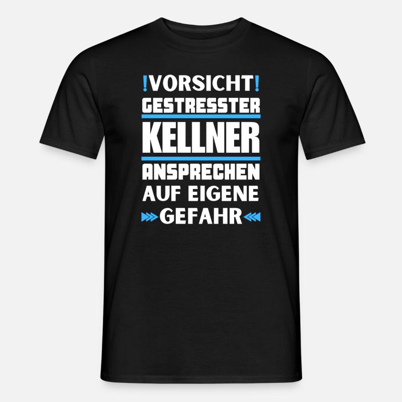 Gestresster Kellner nicht ansprechen! - Männer T-Shirt - Schwarz