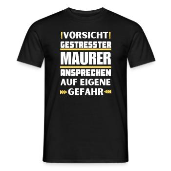 Ne parlez pas à des maçons stressés ! - T-shirt homme - noir - Devant - AI Model Male 178 light (178cm)