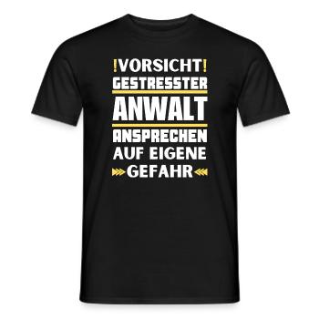 Gestresster Anwalt nicht ansprechen! - Männer T-Shirt - Schwarz - Vorne - AI Model Male 178 light (178cm)
