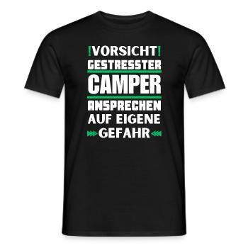 Ne parlez pas aux campeurs stressés ! - T-shirt homme - noir - Devant - AI Model Male 178 light (178cm)