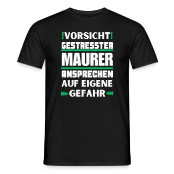 Ne parlez pas à des maçons stressés ! - T-shirt homme - noir - Devant - AI Model Male 178 light (178cm)