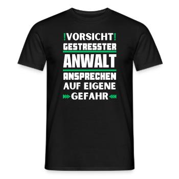 Ne parlez pas à un avocat stressé ! - T-shirt homme - noir - Devant - AI Model Male 178 light (178cm)