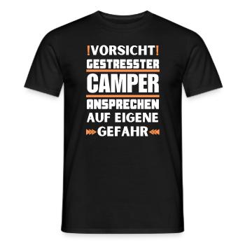 Ne parlez pas aux campeurs stressés ! - T-shirt homme - noir - Devant - AI Model Male 178 light (178cm)