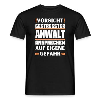 Gestresster Anwalt nicht ansprechen! - Männer T-Shirt - Schwarz - Vorne - AI Model Male 178 light (178cm)