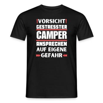 Ne parlez pas aux campeurs stressés ! - T-shirt homme - noir - Devant - AI Model Male 178 light (178cm)