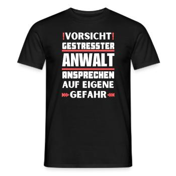 Ne parlez pas à un avocat stressé ! - T-shirt homme - noir - Devant - AI Model Male 178 light (178cm)