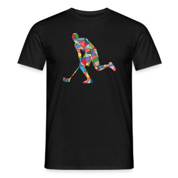 Floorball Hockey Floorballer Boys Floorball - Men's T-Shirt - black - Front - AI Model Male 178 light (178cm)
