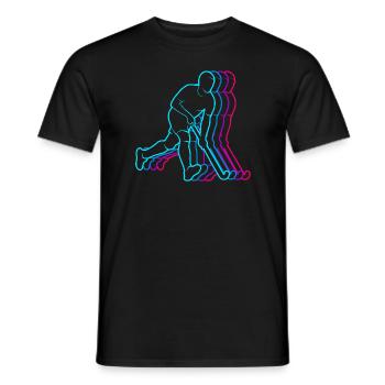 Hockeyspieler Vintage Hockey Jungen Feldhockey - Männer T-Shirt - Schwarz - Vorne - AI Model Male 178 light (178cm)
