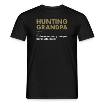 Hunter Grandpa Definition Hunting - Men's T-Shirt - black - Front - AI Model Male 178 light (178cm)