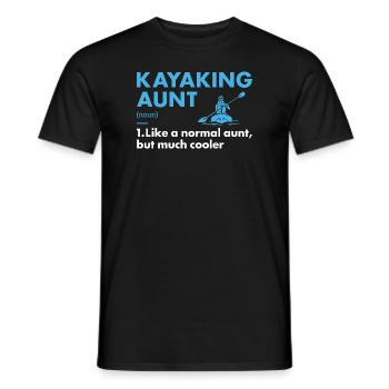 Kayaker Aunt Definition Kayaking - Men's T-Shirt - black - Front - AI Model Male 178 light (178cm)
