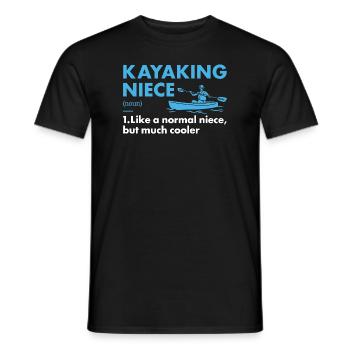 Kayaker Niece Definition Kayaking - Men's T-Shirt - black - Front - AI Model Male 178 light (178cm)
