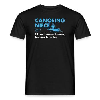 Canoeist Niece Definition Canoeing - Men's T-Shirt - black - Front - AI Model Male 178 light (178cm)