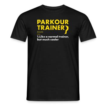 Traceur Trainer Definition Parkour - Männer T-Shirt - Schwarz - Vorne - AI Model Male 178 light (178cm)