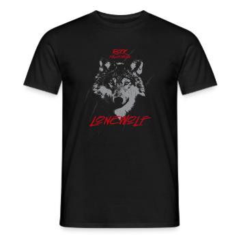 Lonely wolf - Men's T-Shirt - black - Front - AI Model Male 178 light (178cm)