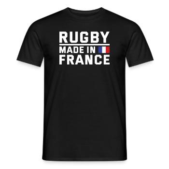 Rugby Made In France France Rugby - Men's T-Shirt - black - Front - AI Model Male 178 light (178cm)