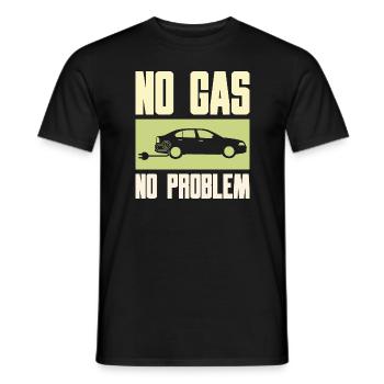 No Gas No Problem - Electric Car Owner - Men's T-Shirt - black - Front - AI Model Male 178 light (178cm)