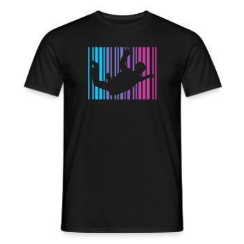 Fallschirm Retro Fallschirmspringer Skydiver - Männer T-Shirt - Schwarz - Vorne - AI Model Male 178 light (178cm)