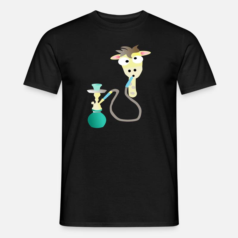 Shisha Giraffe - Männer T-Shirt - Schwarz
