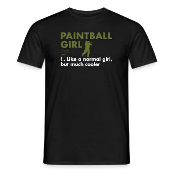 Sport Girl Définition Paintball - T-shirt homme - noir - Devant - AI Model Male 178 light (178cm)