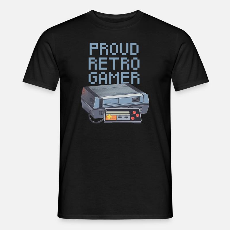 Stolzer Retro Gamer - leicht - Männer T-Shirt - Schwarz