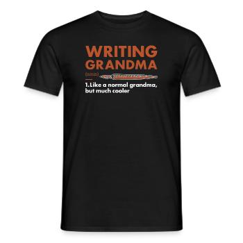 Writer Grandma Definition Writing - Men's T-Shirt - black - Front - AI Model Male 178 light (178cm)