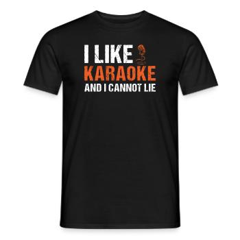 Singer I Like Karaoke - Männer T-Shirt - Schwarz - Vorne - AI Model Male 178 light (178cm)