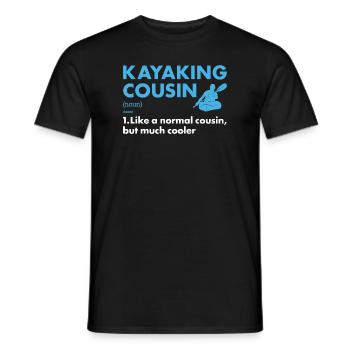 Kayaker Cousin Definition Kayaking - Men's T-Shirt - black - Front - AI Model Male 178 light (178cm)