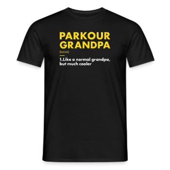 Traceur Grandpa Definition Parkour - Männer T-Shirt - Schwarz - Vorne - AI Model Male 178 light (178cm)