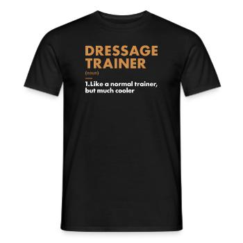 Cavalier Formateur Définition Dressage - T-shirt homme - noir - Devant - AI Model Male 178 light (178cm)