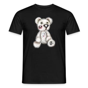 White teddy - Men's T-Shirt - black - Front - AI Model Male 178 light (178cm)