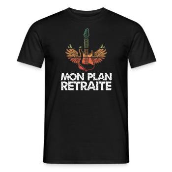 mon plan retraite - T-shirt homme - noir - Devant - AI Model Male 178 light (178cm)