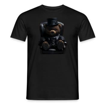 TEDDYBÄR GANGSTER DESIGN - Männer T-Shirt - Schwarz - Vorne - AI Model Male 178 light (178cm)