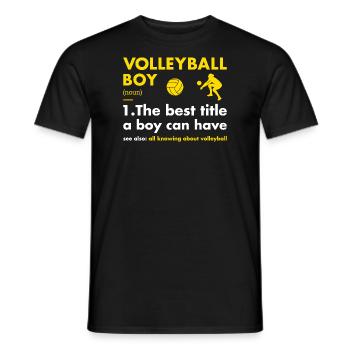 Sport Boy Definition Volleyball - Men's T-Shirt - black - Front - AI Model Male 178 light (178cm)