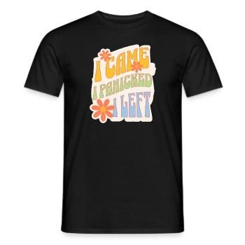 Depression Funny Social Anxiety Mental Health - Men's T-Shirt - black - Front - AI Model Male 178 light (178cm)