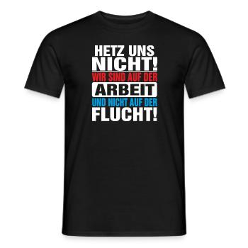 Hetz uns nicht locker bleiben Hetz mich nicht - Männer T-Shirt - Schwarz - Vorne - AI Model Male 178 light (178cm)